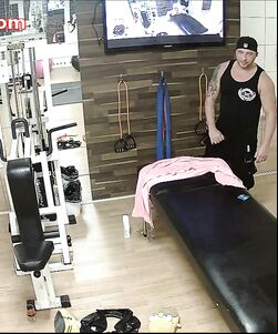 working out those cocks gym style
